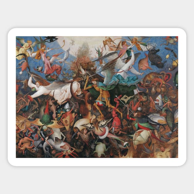 The Fall of the Rebel Angels by Pieter Bruegel the Elder Sticker by Classic Art Stall